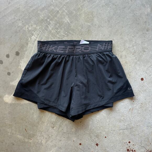 Nike Pro Shorts Women's Small Black Dri-Fit Active Athletic Training Shorts - Picture 1 of 11
